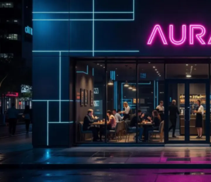 NAXSOL ENTERPRISES LTD exterior with cyberpunk-inspired night lighting
